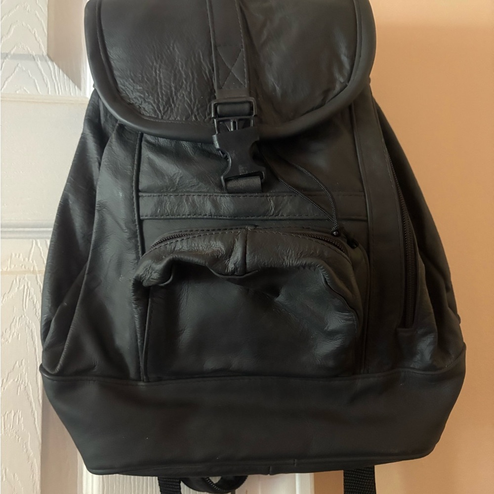 NWOT Black Leather Backpack